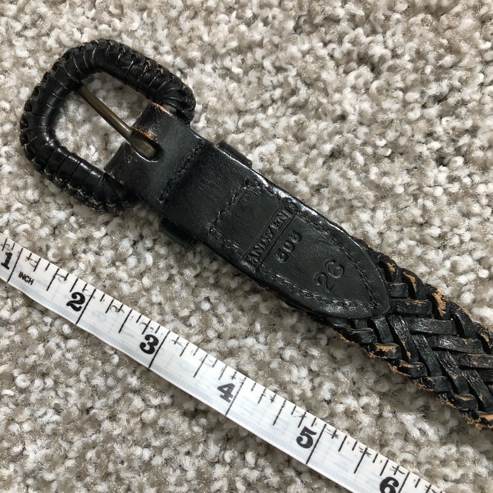 Vintage genuine leather braided belt - Picture 4 of 4
